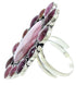 Large Statement Purple Oyster Shell Silver Ring Size 7-1/4 BW72925